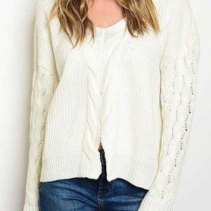 NEW Signature 8 White Sweater Sz S,M,L